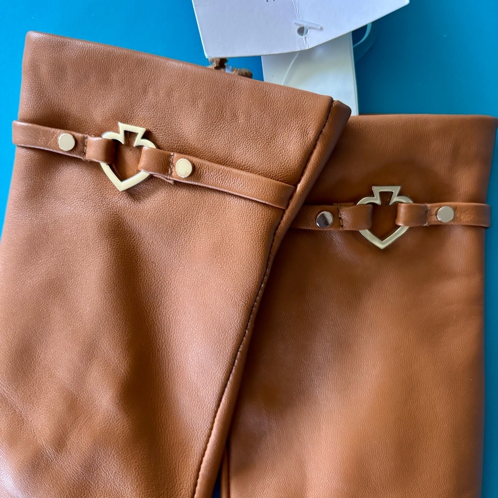 Kate Spade Leather Lamb cutout gloves - Picture 2 of 4